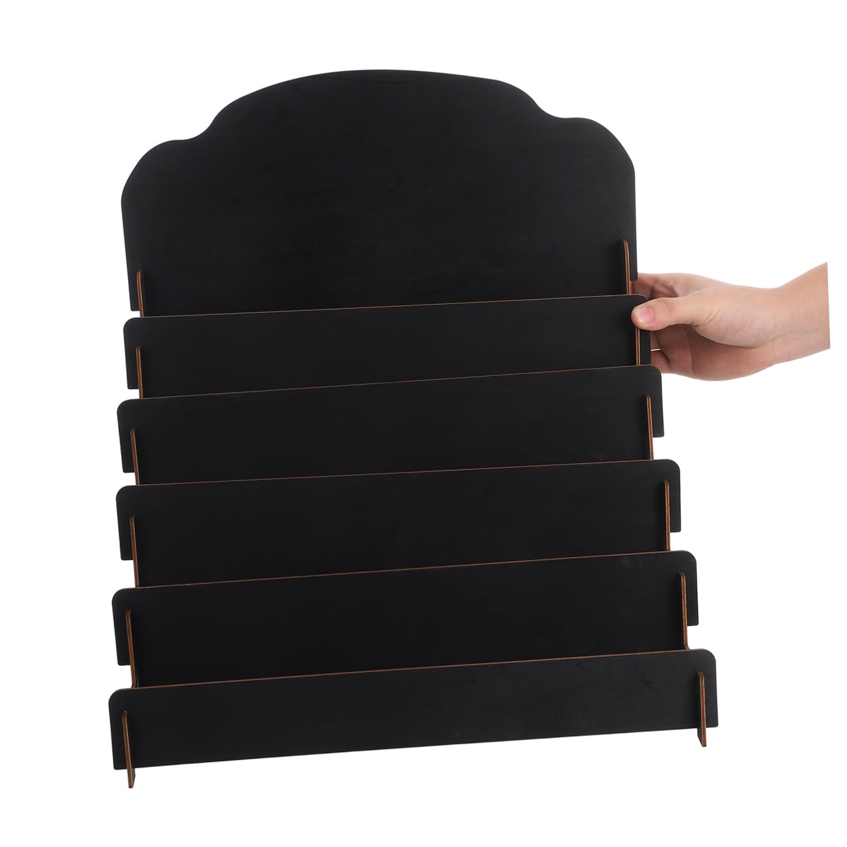 Sosoport Expositor de Tarjetas de Madera para Postales Organizador de Tarjetas y Expositor de Sobremesa para Fotos Folletos y Papelería Escritorio