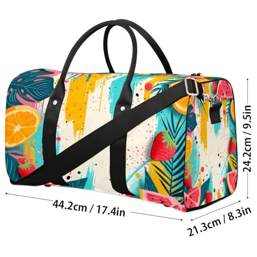 Travel Duffle Bag Tropical Palm Fruit Gym Bags for Men Women Travel Duffel Bags with Adjustable Shoulder Strap Carry On Weekender Bag2