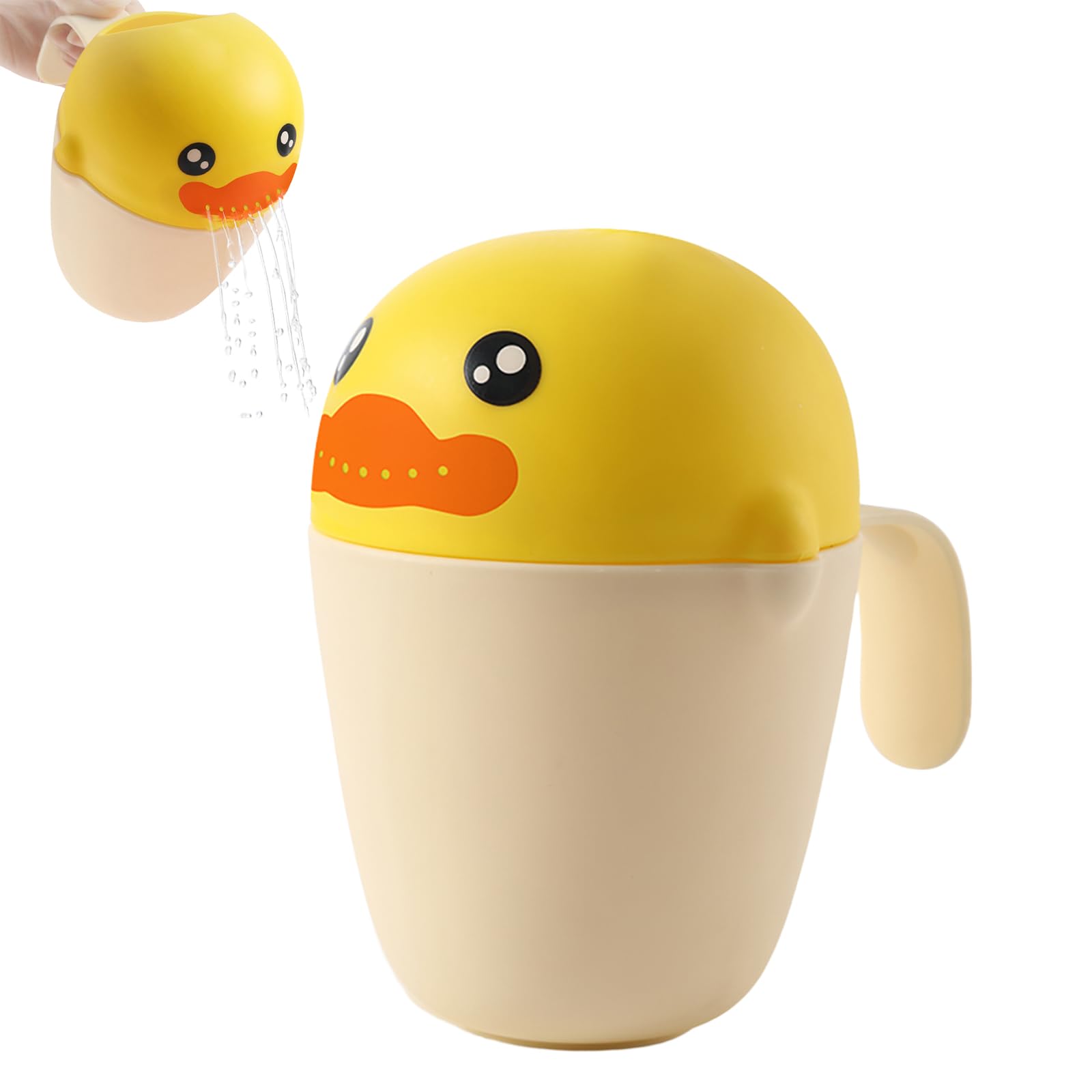 Regadera Baño Bebe, Jarra Baño Bebe con Diseño de Pato, Fácil y Divertido Lavar el Pelo, El Vaso para Lavar el Pelo Perfecto para Bebés y Niños