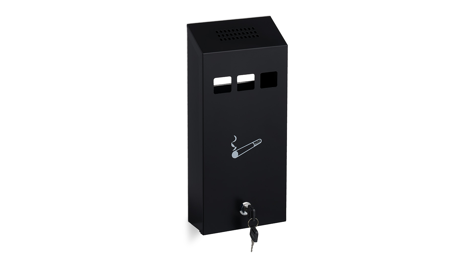 Wandasbak Zuil Rond Buiten RVS 2 Liter