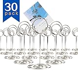 Umikk Table Number Holder, 30 Pcs Silver Table Place Card Holder Display Stands, 3.351.58 inch