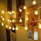 💡【Lichtkette mit Fernbedienung und Timing-Funktion】 Die Lichtkette ist für den Innen- und Außenbereich geeignet. Die Timing-Funktion und die Lichthelligkeitssteuerung können mit einer Fernbedienung ferngesteuert werden. Außerdem kann es mit 8 Lichtmodi,alle Funktionen können einfach mit der Fernbedienung bedient werden.