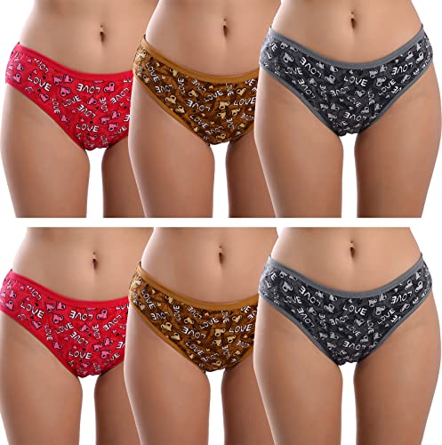 Image of FIMS - Fashion is my style Women's Cotton Hipsters Panties for Women, Soft Stretchable Cotton Fabric, Non-Padded, Multi-Color Panties, See Main Image to Check Nos of Panties You Will Get.