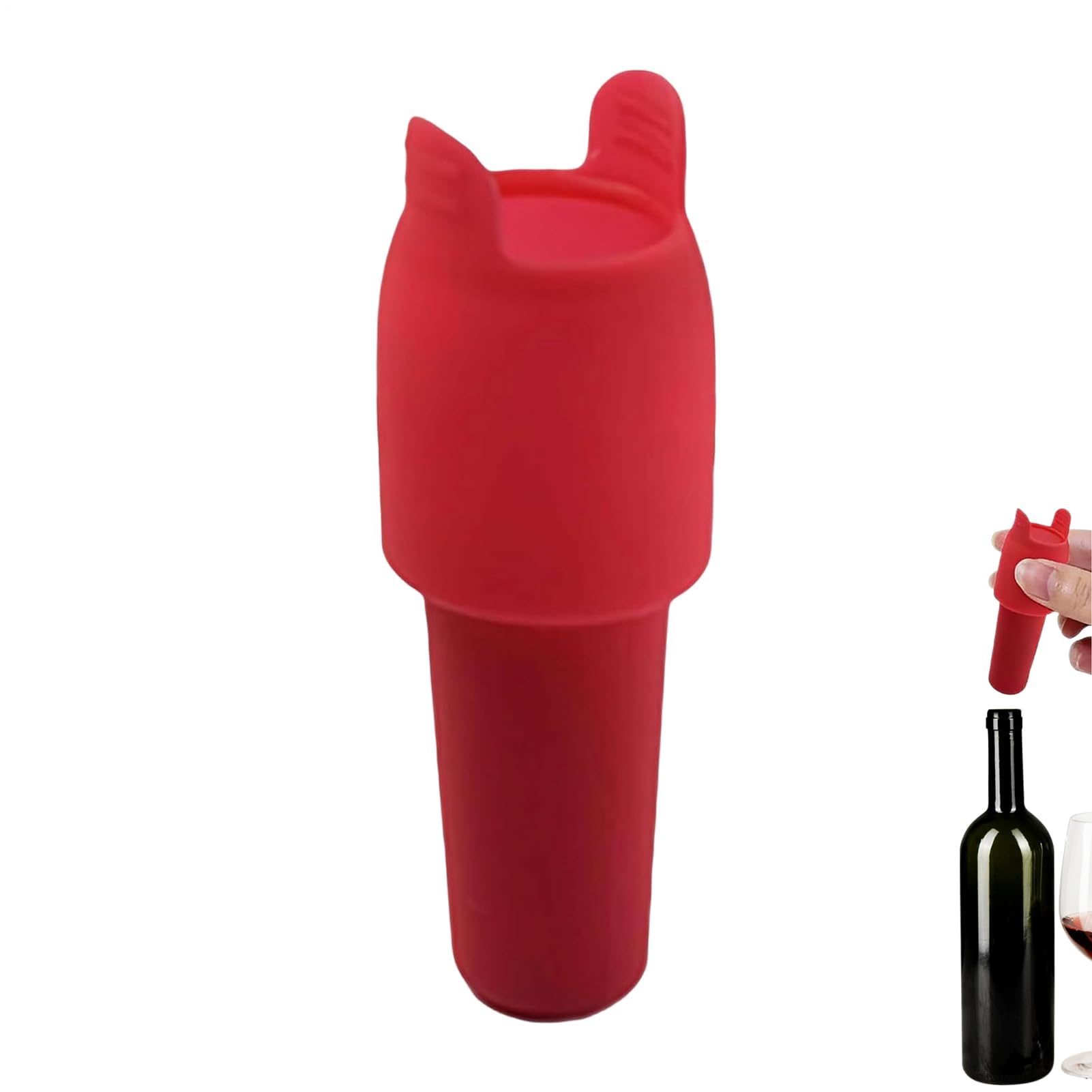 Muiltvoe Wine Stopper - Airtight Reusable Cork,Silicone Bottle Stopper,for Champagne Bar Kitchen Christmas Stocking Stuffers Women Men Beer Soda