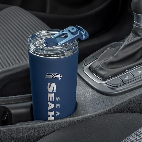 Image of Rico Industries NFL Football 24oz Stainless Steel Tumbler with Lid and Dual Functioning Lid