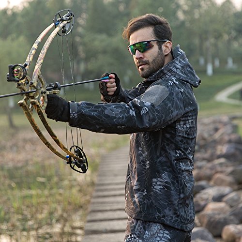 Veste de chasse imperméable Soft Shell pour le camping et le outdoor camouflage noir L