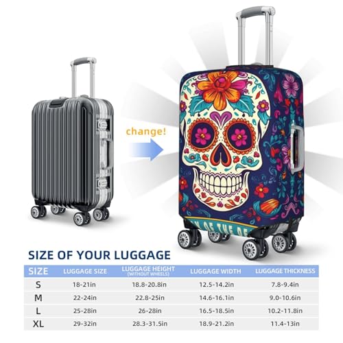 Dead Day Party Travel Luggage Covers - Elasticity Suitcase Covers Protector for Luggage 18-32 Inch2