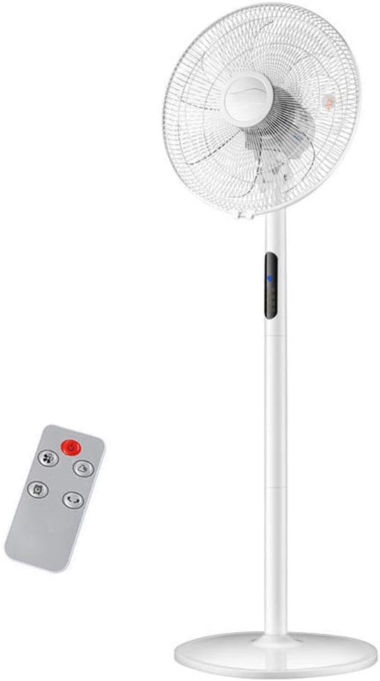 LHJJ Ventiladores Pedestal con Control Remoto Y 4 Velocidades, Oscilación Horizontal De 85 °, Altura Ajustable, Temporizador, 40dB De Bajo Ruido, 60W