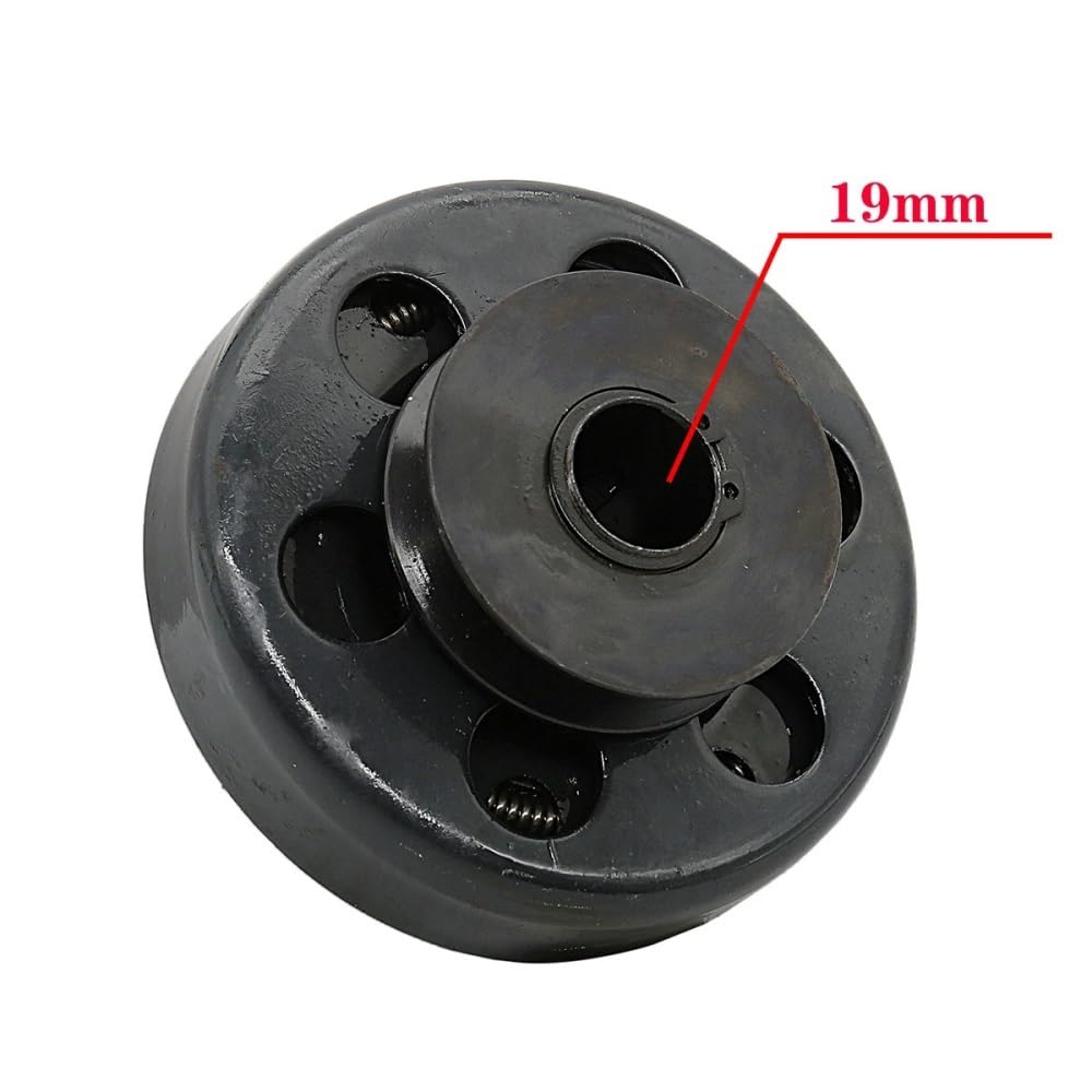 Transmisión por Correa de Embrague centrífugo con Forma de Llave de 3/16" de diámetro de 20 mm | Con polea, correa ABS, piezas de Go Kart aptas for minibicicletas(19mm)