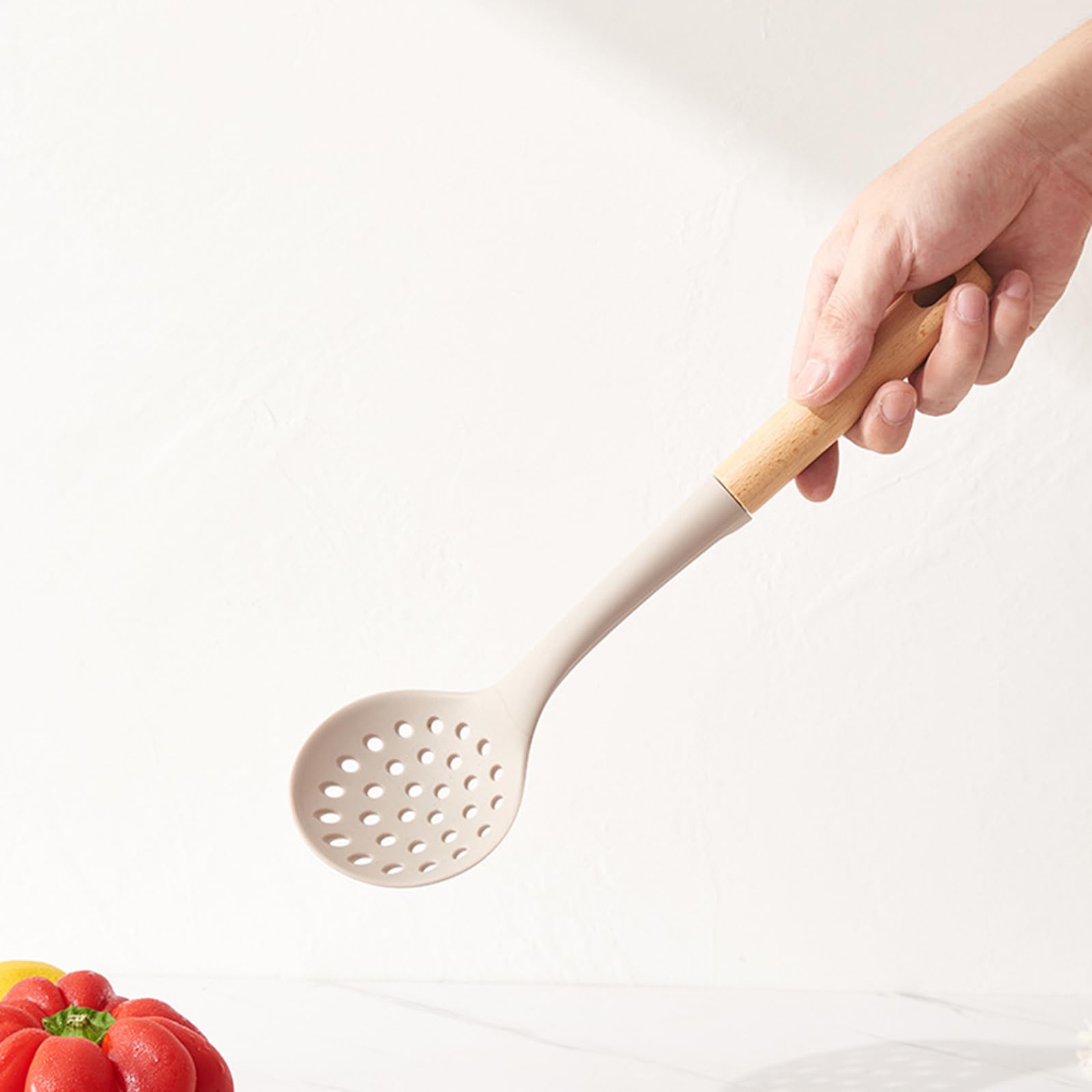 Generisch Silikon Kochutensilien Set, 7-teilig, BPA-frei, hitzebeständig, antihaft, mit Utensilienhalter, spülmaschinenfest
