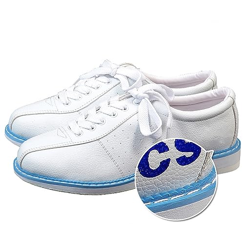 Bowling Shoes Men Women Indoor Anti-Slip Wear-Resistant Lightweigh Bowling Shoes Comfortable Breathable Classic Beginner for Bowling Alley bowling shoes ( Color : White , Size : 14 Women/12.5 Men )3