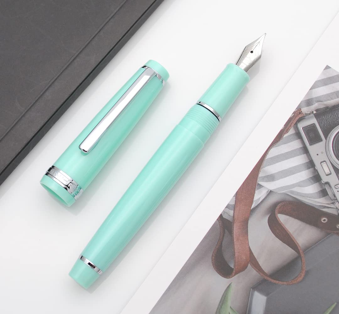 Amazon.co.jp: JINHAO 82 万年筆 シルバークリップ付き (Fペン先 0.5mm
