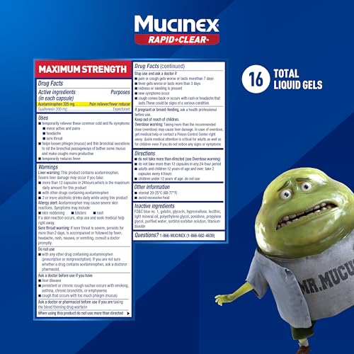 Mucinex Rapid+Clear Liquid Gels (16ct) & Nasal Spray (0.75 oz) Combo Pack - image 4