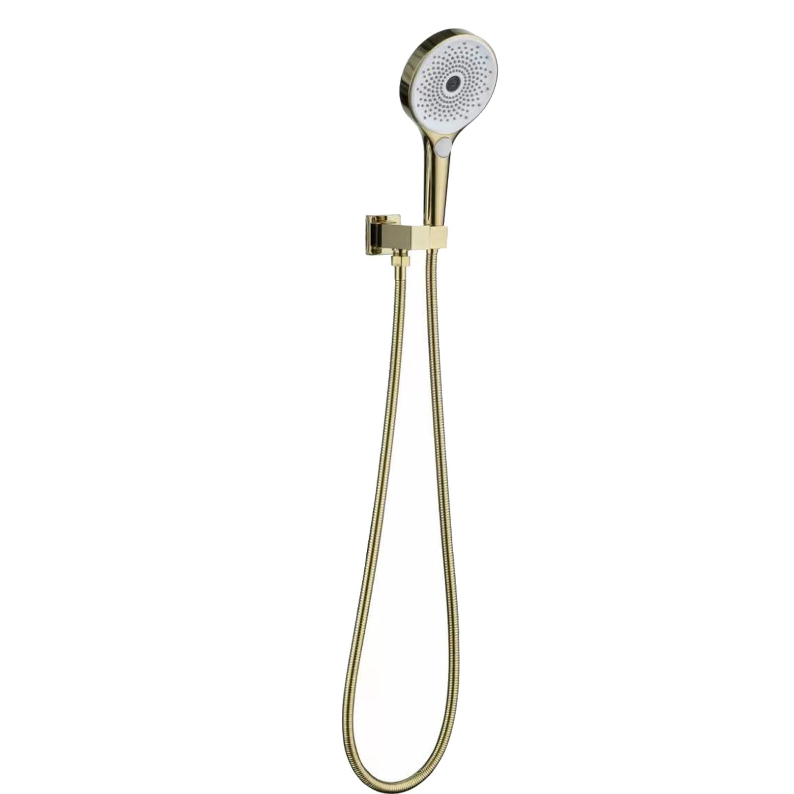 Brushed Gold,Cabezal De Ducha De Mano De 3 Funciones, Cabezal De Ducha De Alta Presión ABS, Cabezal De Ducha Desmontable con Manguera De Ducha De 59 Pulgadas Y Base Giratoria