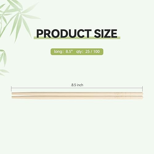 Vista 21 de 20 pares de palillos de 9.5 pulgadas x 20 pares, reutilizables, diseño simple y minimalista, más opciones de tamaño de 7"/9.5"/12