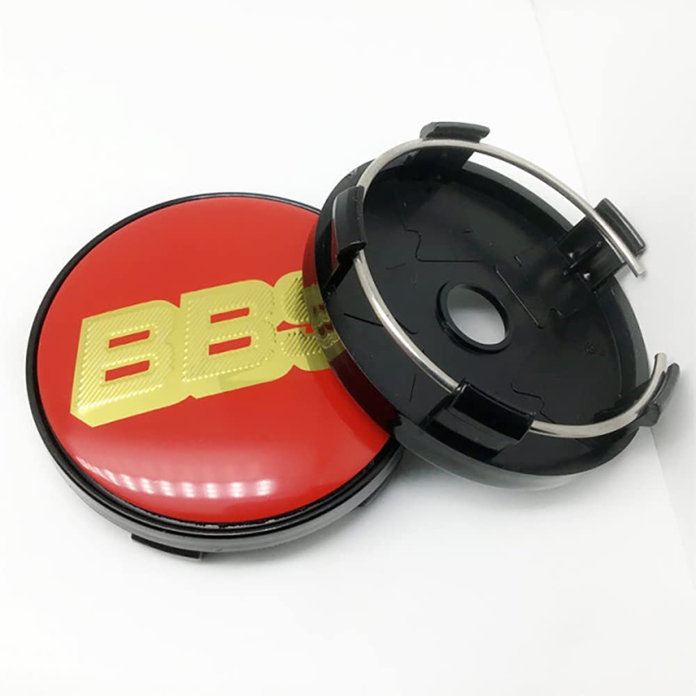 4 Piezas Coche ABS Tapas centrales para BBS 60mm Llantas Centro Tapas Decorativa Accesorios,E