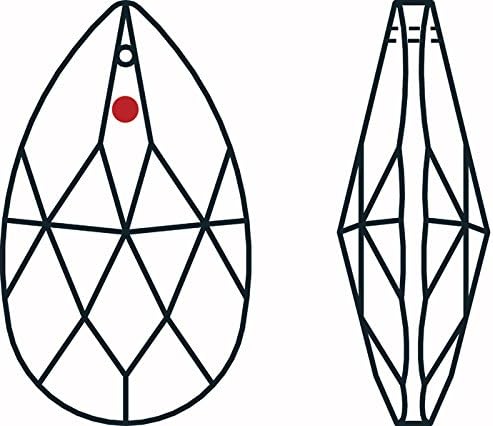 Miniatura 3 de Crystal Suncatcher Colorido ornamento de 5 pulgadas, faceteado, transparente, con forma de prisma de almendra y cascada arcoíris con cristales