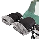 kinderwagenmuff zweiteilig 【Hochwertiges Material】 Oxford wasserdichtes Gewebe / wasserdichtes Polyestergewebe, weiches warmes Fleece und Baumwolle mit atmungsaktiver, wasser- und winddichter Außenhülle, dick und warm. Halten Sie Ihre Hände auch im kalten Winter warm.