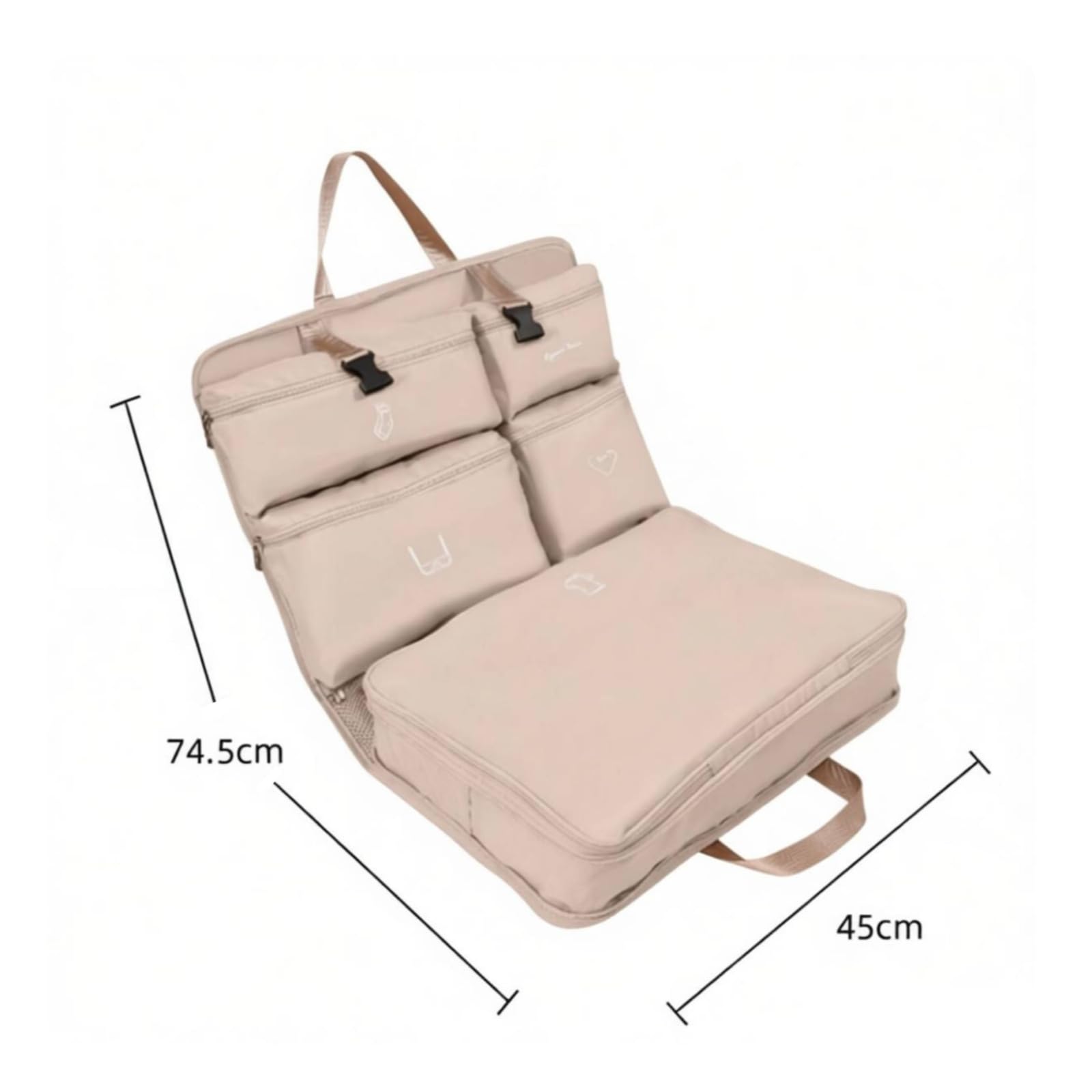 Qianly Borsa Organizer da Compatto Borsa Salvaspazio con Cerniera Pratico Organizzatore Valigia per Weekend, Nero