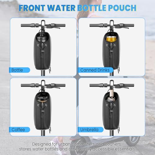 GXCROR Electric Scooter Bag 2L Large Capacity, Waterproof Front Hanging Storage Bag, Portable Handlebar Bag for Carrying Phone, Bottle, Charger Tools - Image 3