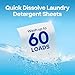 Earth Breeze Laundry Detergent Sheets Fresh Scent - 60 Loads Eco Liquidless Soap - Travel-Friendly for Hot & Cold Cycles, Tackles Tough Stains & Odors - Gentle on Skin, 30 Ct