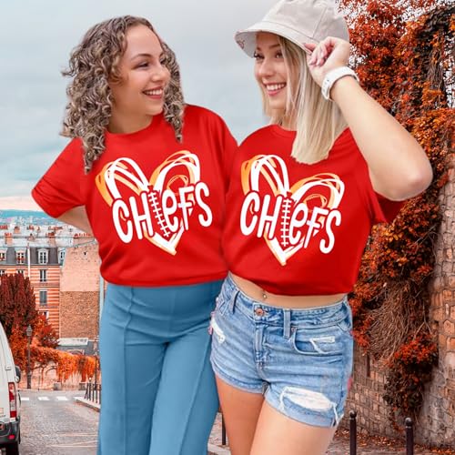 Football Shirts Women Game Day Shirts Football Team Fans Pullover T-Shirt Tee Top3