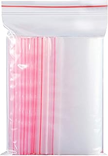 Clyhon Lot de 100 sachets Zip refermables Sachets Transparents en Plastique Refermables Sac Réutilisable Fort de Serrure de Tirette, 11 x 16 cm