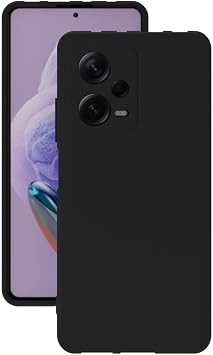 Siyah Xiaomi Redmi Note 12 Pro Plus 5G ile Uyumlu K l f Silikon Rubber Telefon K l f  ve Kab  Darbe Emici,  nce ve Yumu ak Dokulu, Kaymaz Tasar m
