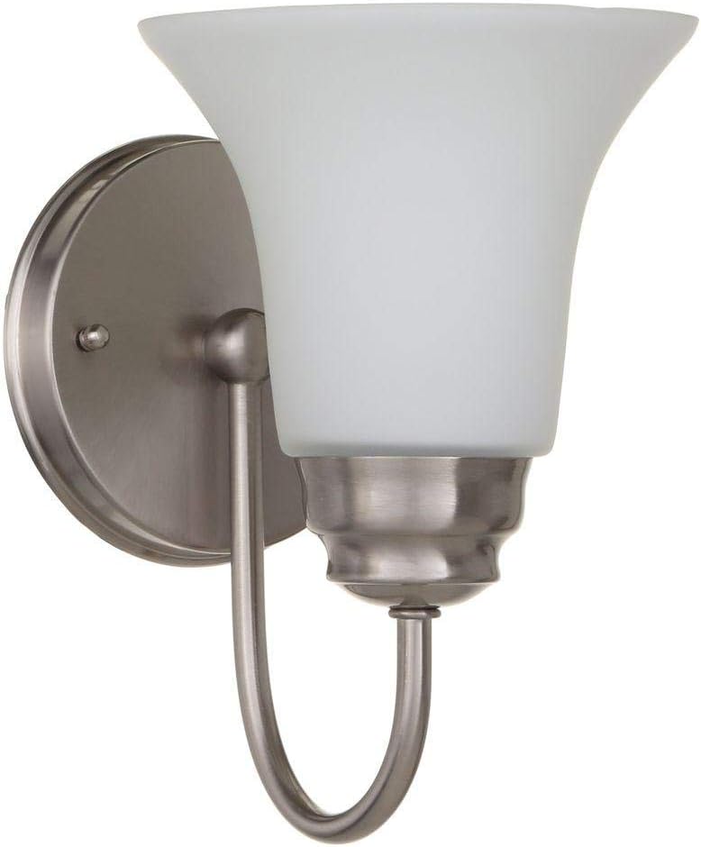Commercial Electric Brushed Nickel 1-Light Sconce