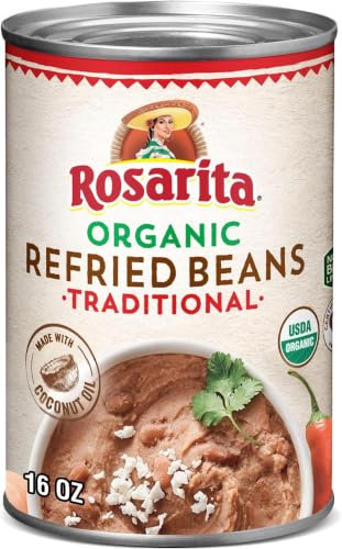 Image of Rosarita Organic Refried Beans, 16 oz (Pack of 5)