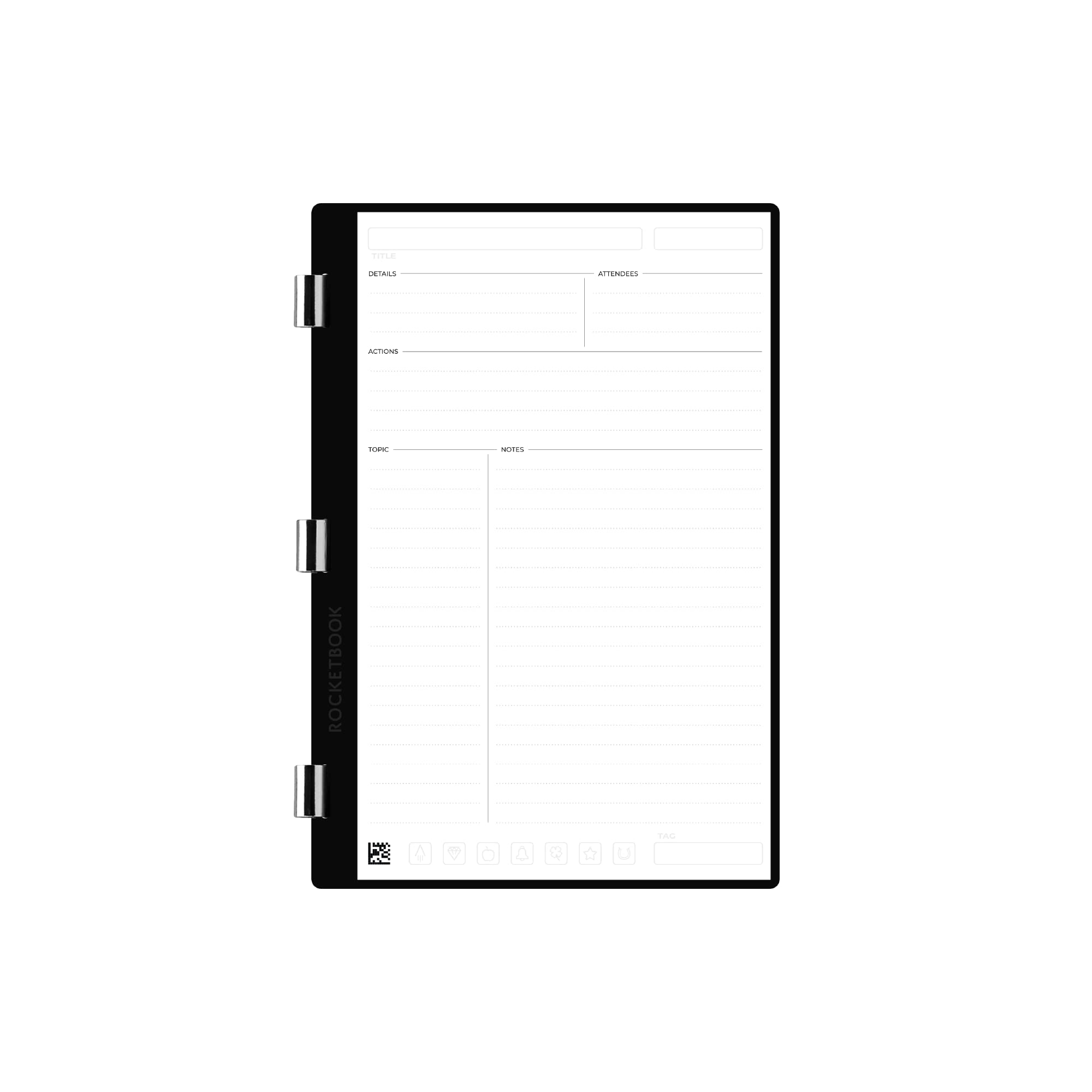 RocketbookPro Meeting Notes Page Pack | Scannable Pro Pages for Note Taking - Write, Scan, Erase, Reuse | 20 Sheets | Executive Size: 6 in x 8.8 in
