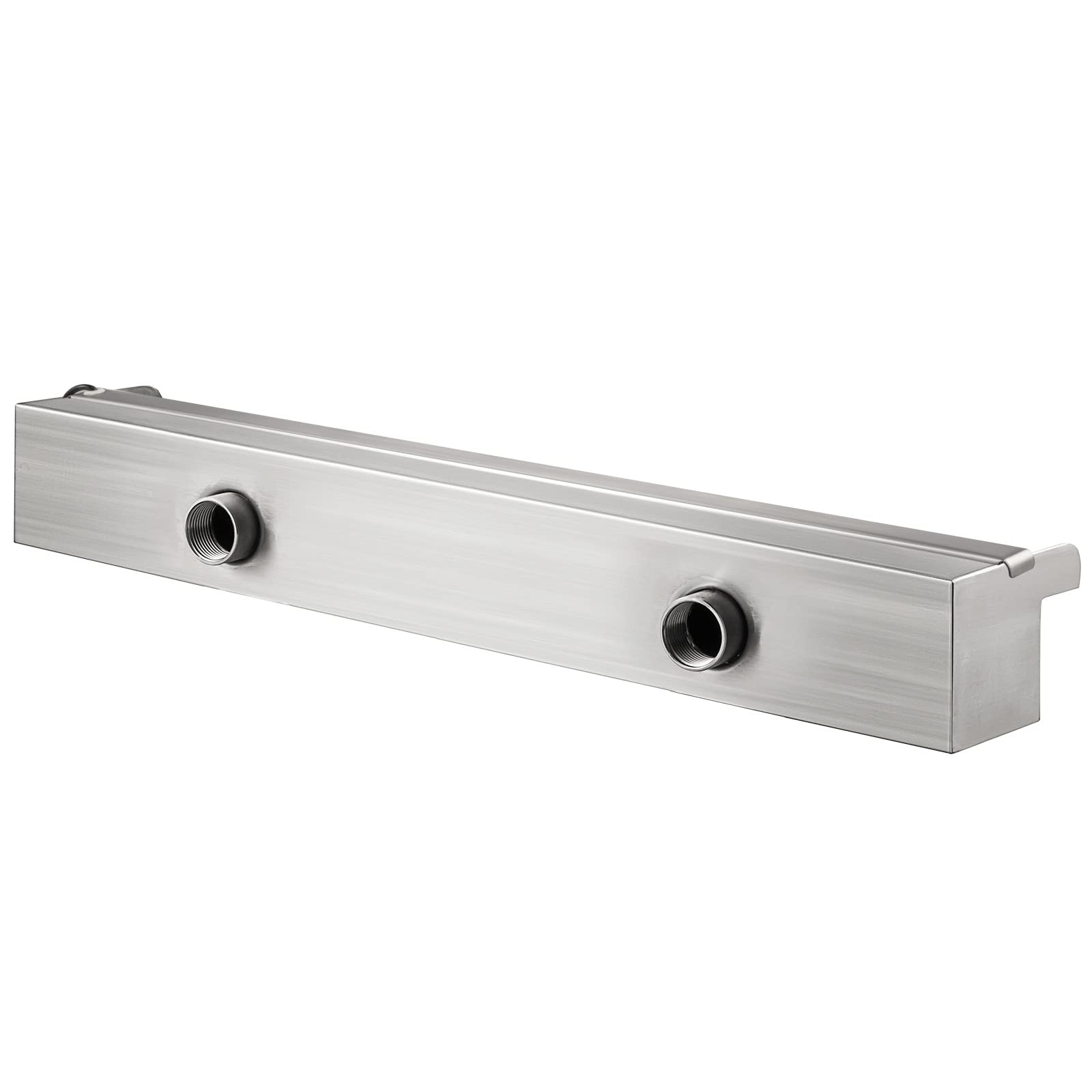 VEVOR Fontaine de la Piscine, Étang Argent 220 V en Acier Inoxydable Cascade Bassin Extérieur 60 x 11.5 x 8 cm avec 2 Conduits d'eau et Un Télécommande, pour Décoration à l'Étang et la Piscine