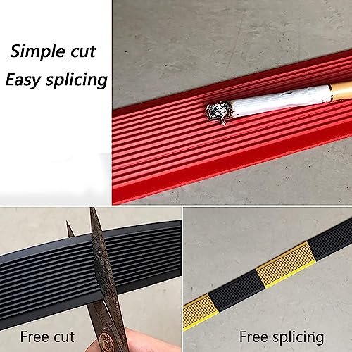 Evite resbalones con el borde de PVC antideslizante negro para escaleras 3