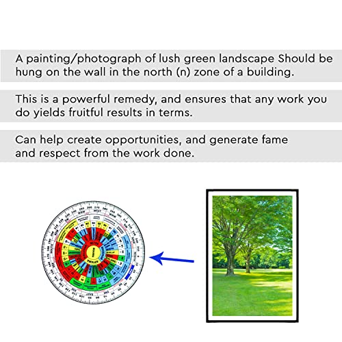 Image of Vastu Vardan Green Scenery Painting With Frame | Natural Paintings for Living Room | Size 54 x 40 cm | Wall Scenery for Bedroom, Office, Home Decor | Green Painting Artwork