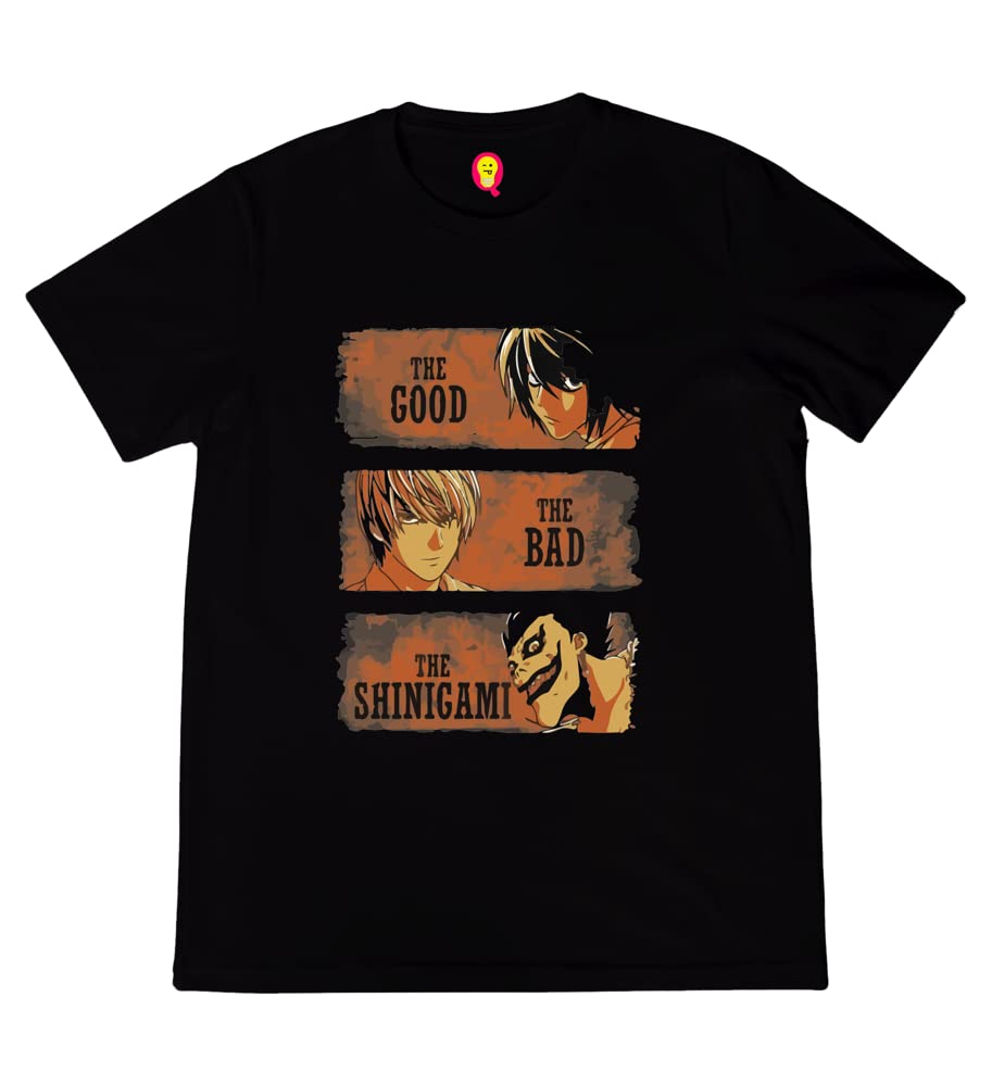 QuirkipediaThe Good The Bad The Shinigami Pop Culture Mens Tshirts Halfsleeve Tshirts, S Black