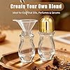 Warmify Rose Quartz Roller Waisted Bottles for Essential Oils,30ml Refillable Clear Glass Roll On Bottles with Natural Crystal Roller Balls, Leak-Proof Travel Perfume Bottle with Gold Caps #5