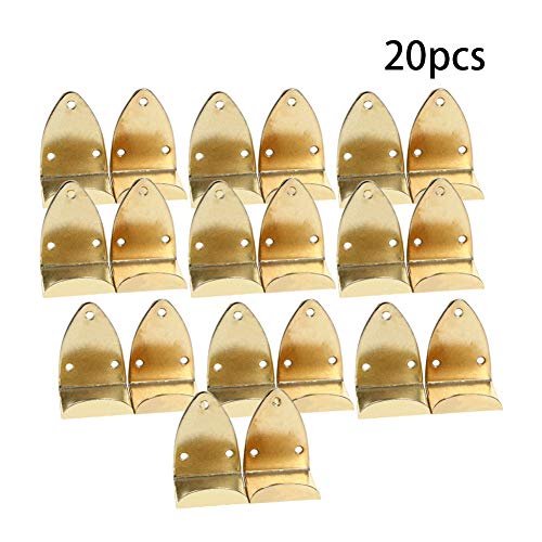 Image of MroMax Picture Photo Frame with Hook Metal Brace Bracket Hanger Gold Tone 38 x 44 x 58mm /1.50 x 1.73 x 2.28-inch (L x W x H) Large 20pcs