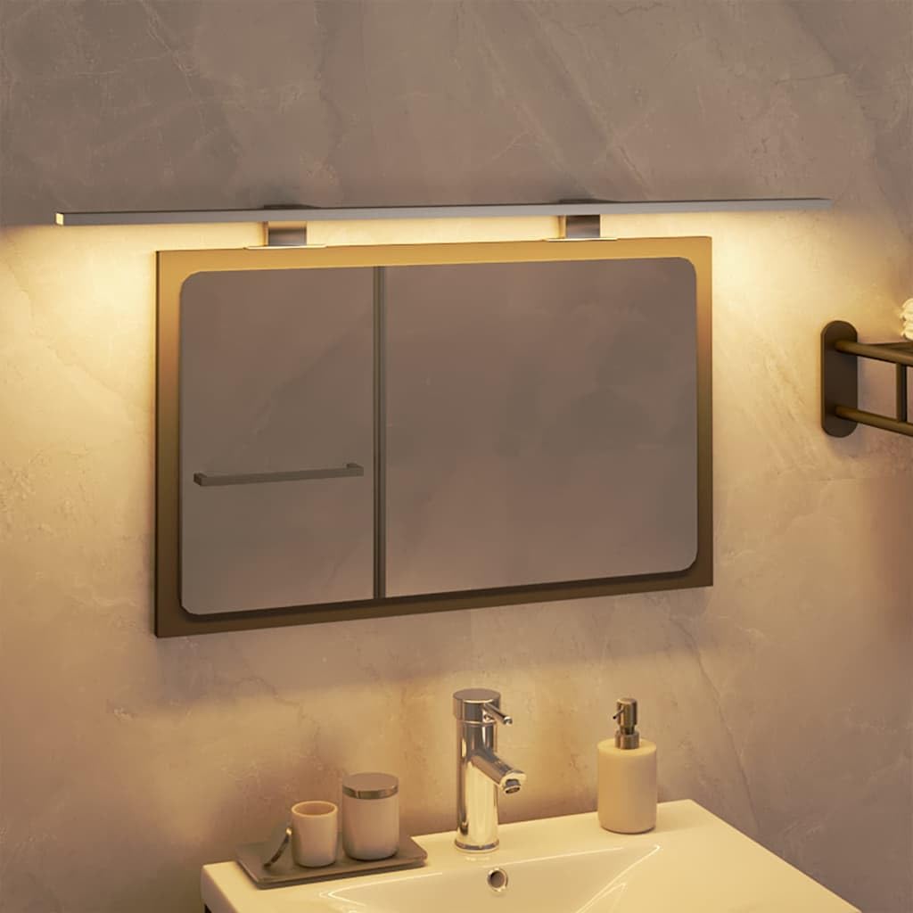 Lampe de miroir LED 13 W Blanc chaud 3000 K 80 cm Aluminium ABS IP44 Protection contre les éclaboussures Éclairage de salle de bain Moderne Économie d'énergie