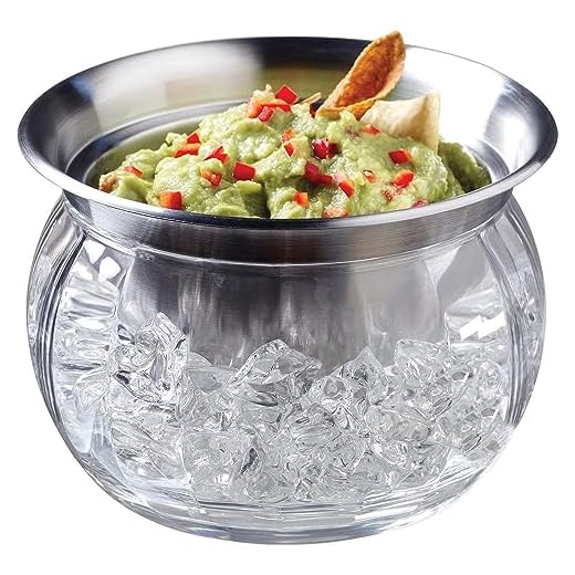 Prodyne Iced Dip-On-Ice Stainless-Steel Serving Bowl