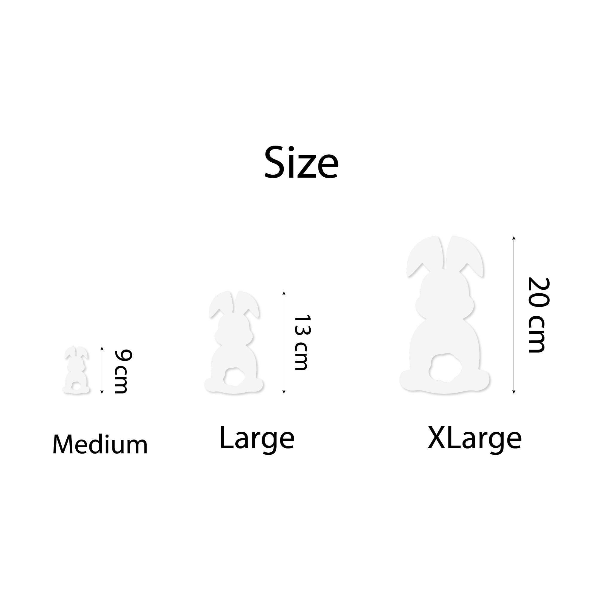 Set of 12 Easter Bunnies Window Stickers for Kids, White Static Cling, Nursery Room Spring Decor, Bunnies Silhuettes (X-Large - Image 4