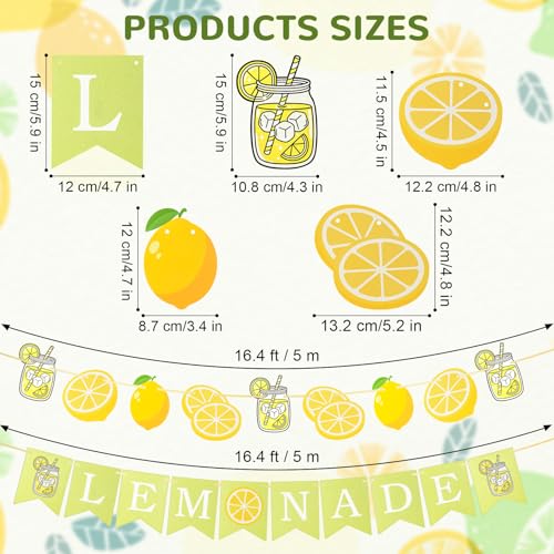 Image of Lemonade Banner for Lemonade Stand Decorations, Lemon Garland Sign Summer Lemon Party Decorations Lemonade Party Supplies Decor