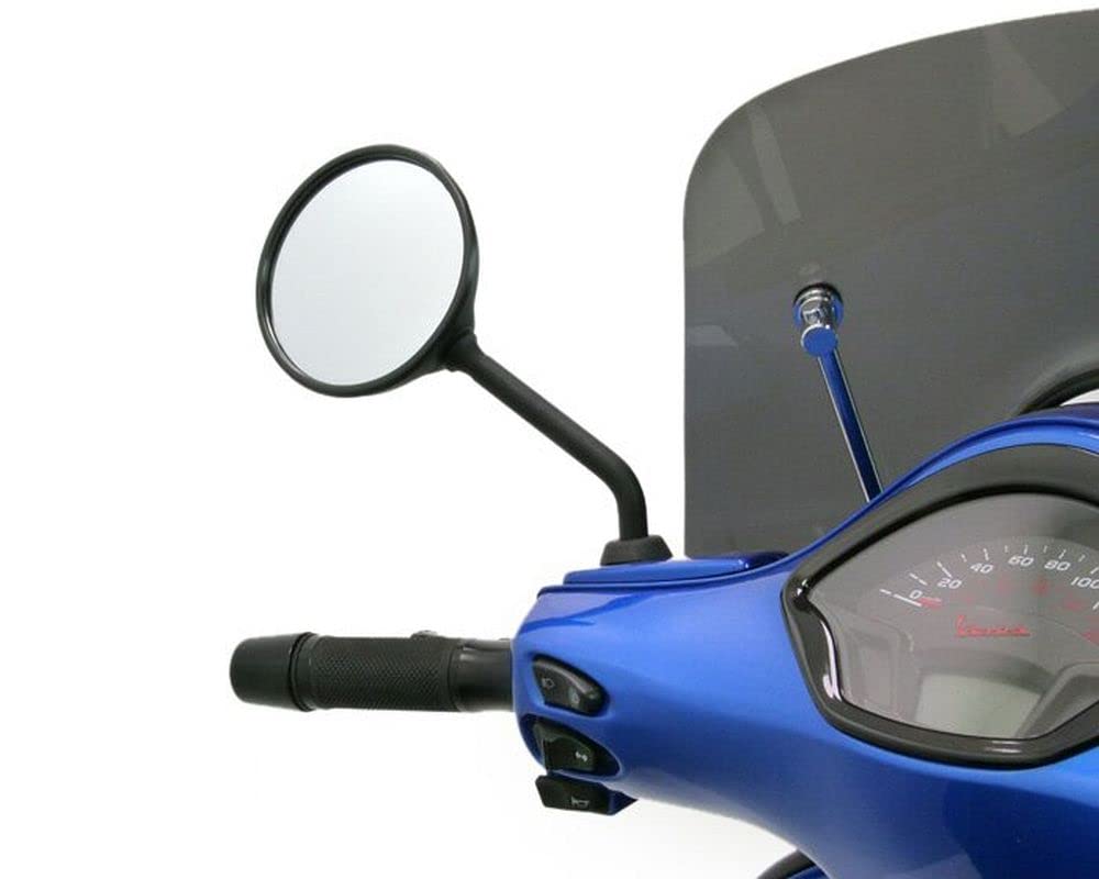 MOTO NOSTRA Rétroviseur shorty droit gauche noir mat rond compatible pour Vespa GTS 125 250 300 cc GTL 125 M31