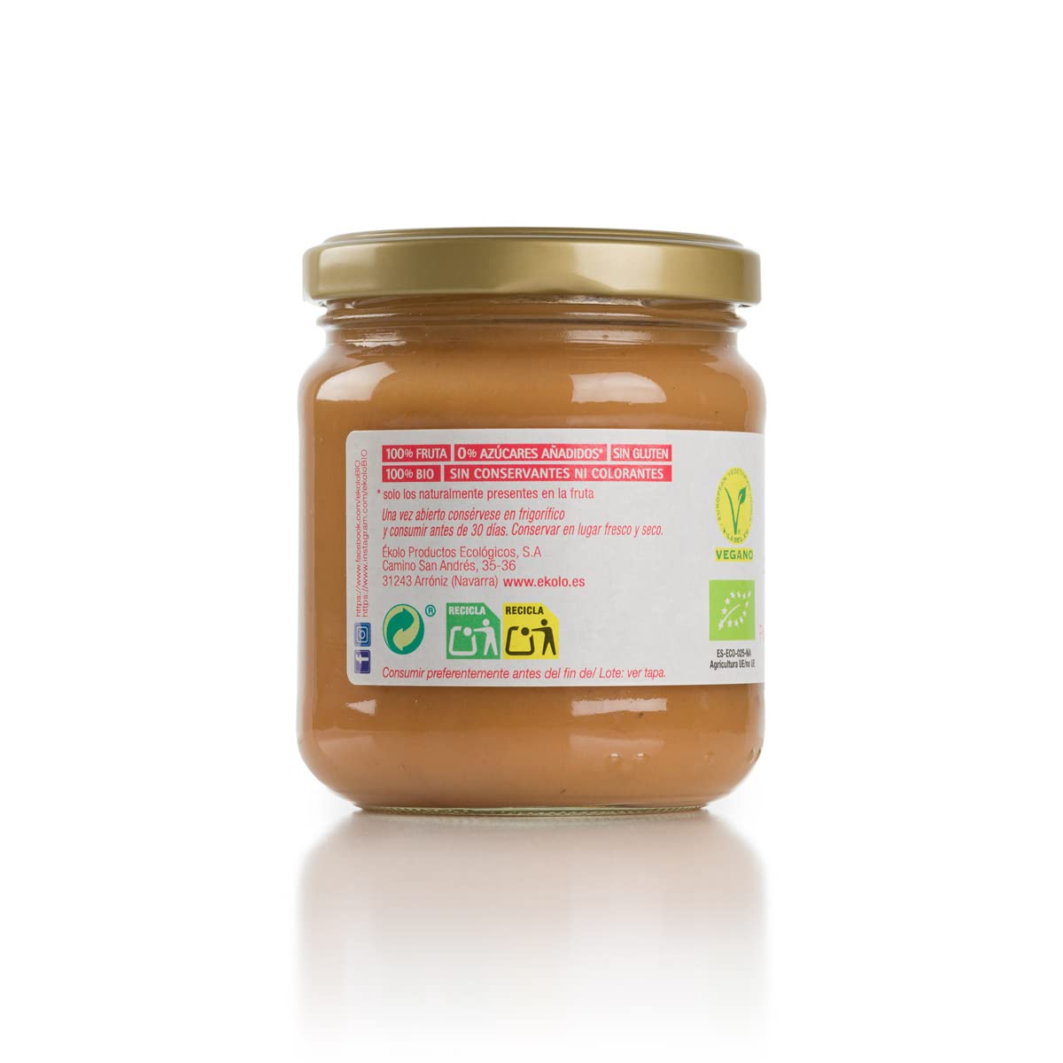 Ekolo Puré De Fruta Melocotón - Platano, Fresa, Bio 1350 ml