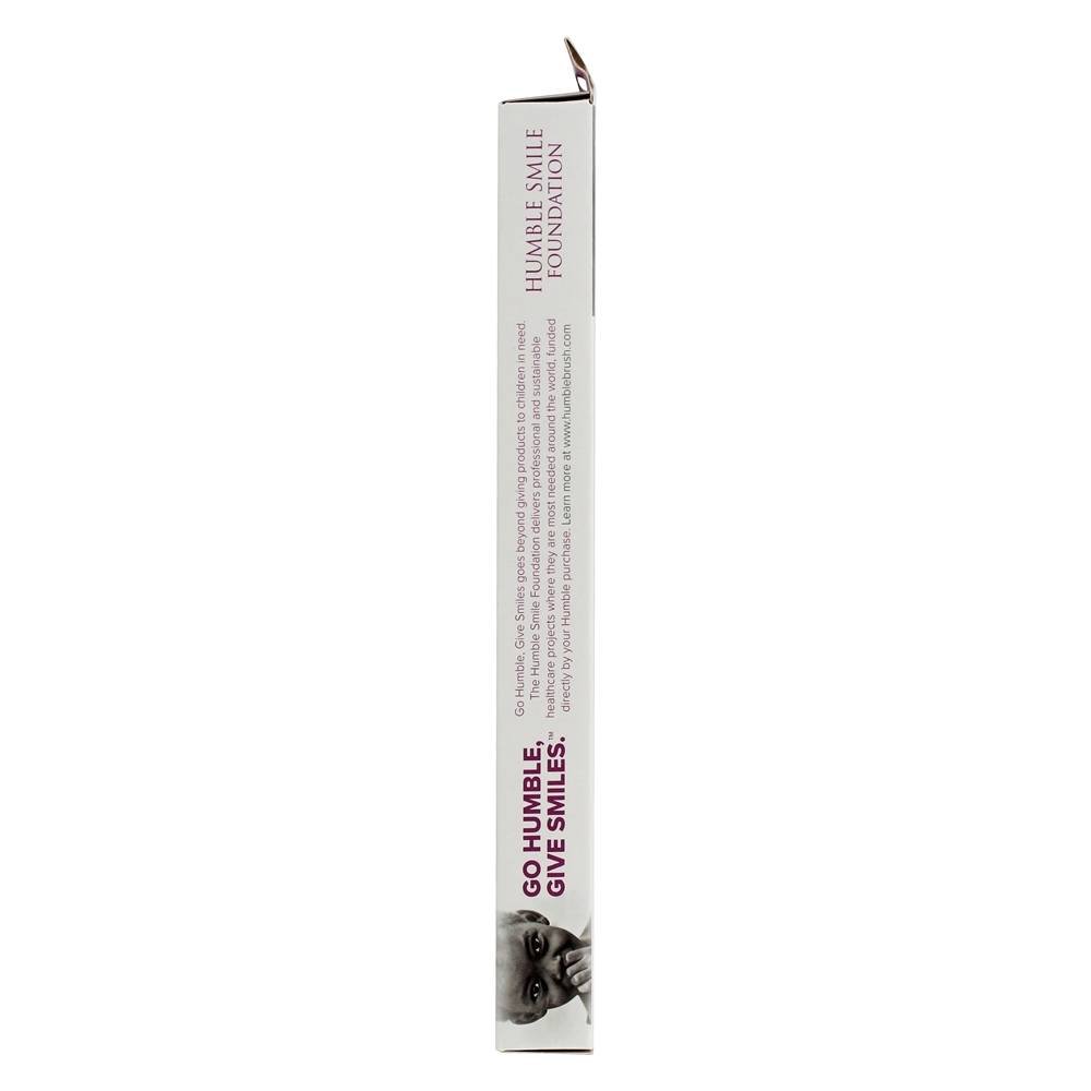 Humble Brush Cepillo de dientes de bambú para adultos violeta medio 4 pieza