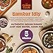 The Cumin Club Sambar Idly - Authentic & Flavorful Indian Meal, Ready to Eat Sambar Masala with Mild Spices, Easy 5-Minute Vegetarian Friendly Indian Food, All-Natural, No Preservatives - Pack of 5