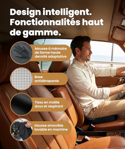 Coussin De Voyage Avion : Everlasting Comfort Coussin d’Assise en Mousse mémoire pour Bureau, V... – Image 3