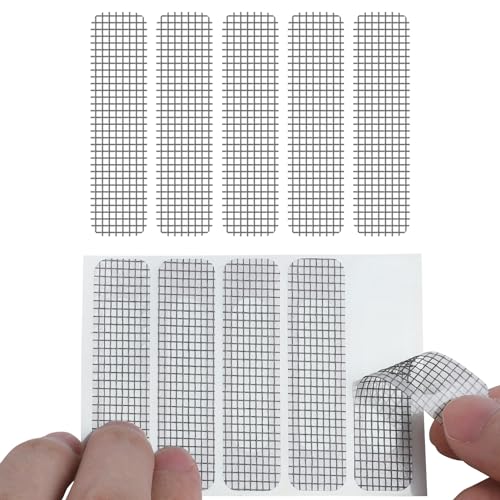 REDTRON Kit di riparazione dello schermo della finestra autoadesiva, 120 pezzi forte patch di riparazione dello schermo, toppe per riparazione schermi finestra