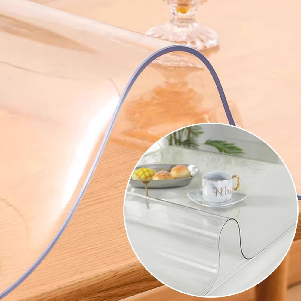 Clear Chair Mat Hard Floor Use 0.08in Rectangle Transparent Protector Floor Mat for Office Home Floor Protector mat Chairmats(58X60IN)