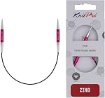 KnitPro Zing Fixed Circular Needles 9" (22.5cm) | US Size 8 (5mm)