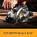 DEKOPRO 20V Cordless Circular Saw, 6-1/2-Inch Blade, 4500 RPM Circular Saw Cordless with 2 Battery and Charger（ 4.0Ah ）